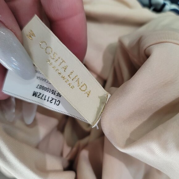 cosita linda beachwear NWT BLUE BAMBOO ONE PIECE swim suit tropical size Medium - Picture 6 of 8